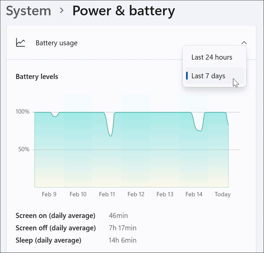 проверете оставащото време на батерията в настройките на Windows 11