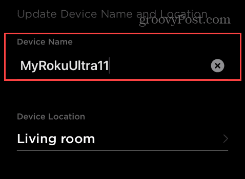 Променете името на вашия Roku