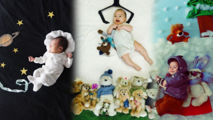 Луна по месец концепция бебешко фотосесия! Как да си направим най-разнообразните бебешки снимки у дома?