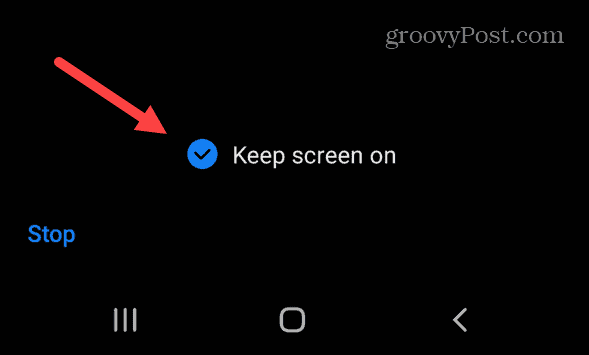 поддържане на екрана на Android