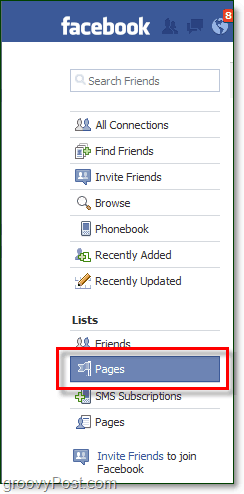 как да получите достъп до списъка си с фейсбук страници