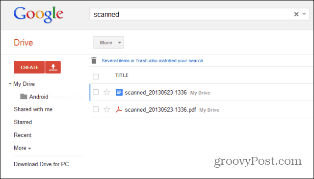 google drive scan drive drive