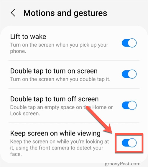 Активиране на функцията за поддържане на екрана включен по време на гледане на телефони Samsung