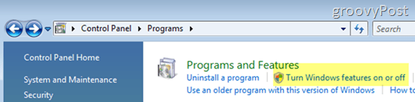 Активиране или инсталиране на инструмент за оглед на Windows Vista