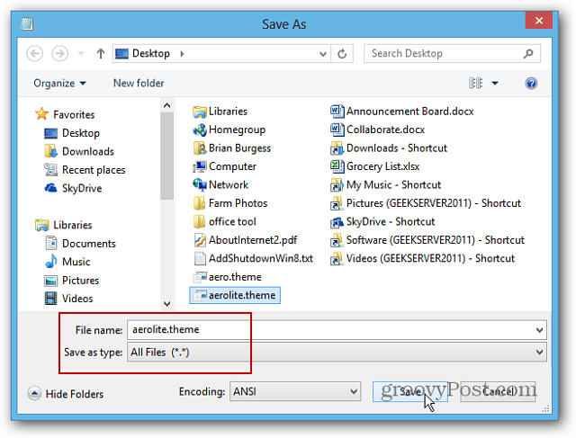 Персонализирайте Windows 8 чрез създаване на тема Aero Lite