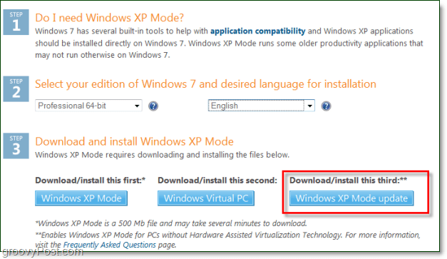 режимът на windows xp вече е наличен без хипер-v или amd-v