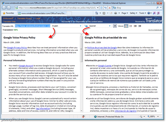 Как да превеждаме текст в документи на Microsoft Office 2010