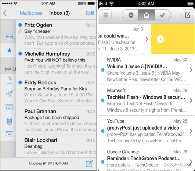 Mail iOS 7 и приложение за пощенска кутия
