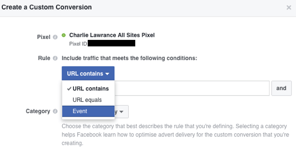 Създайте персонализирани реализации, базирани на събития, във вашия Facebook Ads Manager.