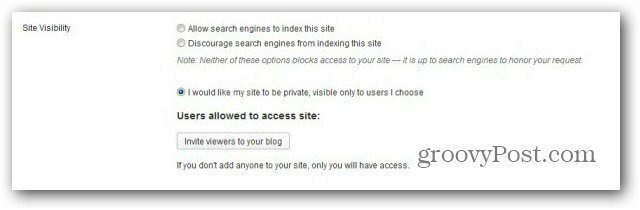 wordpress com правят блога частни покани потребители