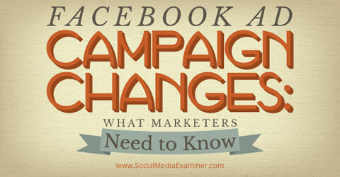 промени в рекламна кампания във facebook