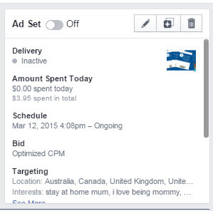 facebook ads manager редактиране на набор от реклами