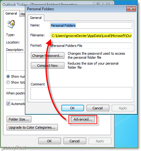 Как да намерите вашия Microsoft Outlook .PST файл
