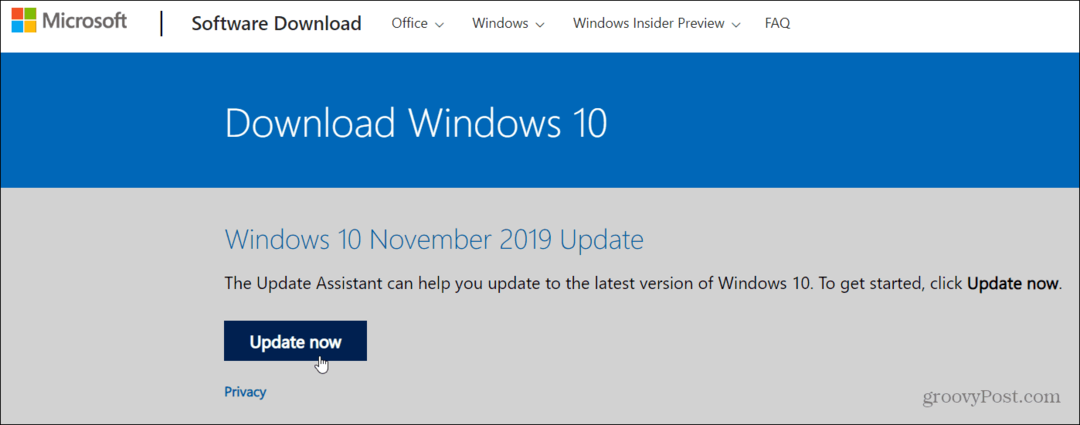 Как да инсталирате актуализация на Windows 10 версия 1909 ноември 2019 г.