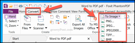 Конвертиране на PDF в изображение с помощта на PhantomPDF