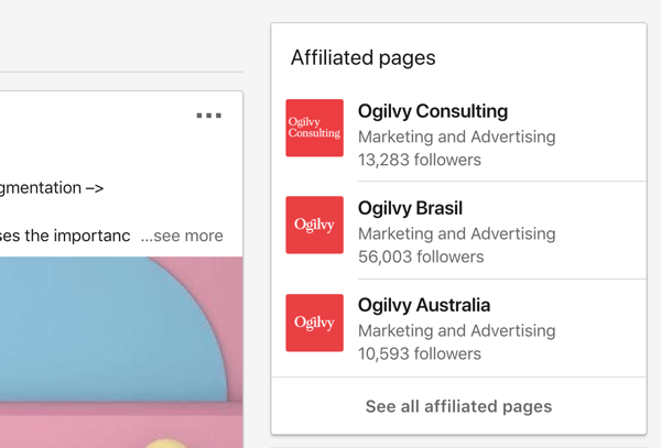 Фирмените страници на LinkedIn на Ogilvy.