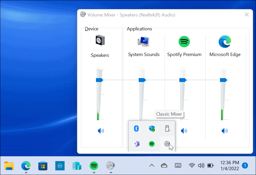 Възстановете класическия миксер за сила на звука в Windows 11