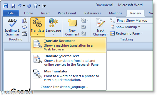 как да преведем цял документ с думи на Microsoft на испански или друг език