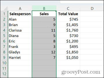 excel преместена колона