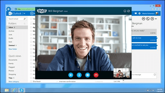 Skype сега е наличен чрез Outlook.com имейл