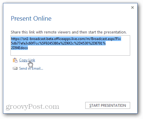 уникален URL адрес на презентация