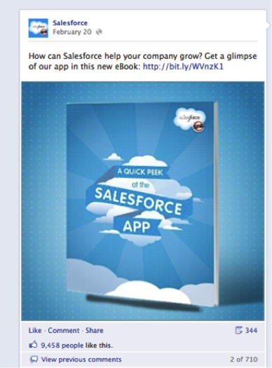 реклама във facebook на salesforce