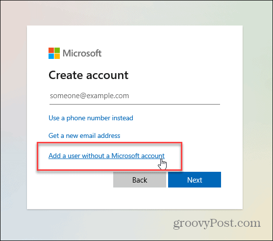 потребител без акаунт в Microsoft