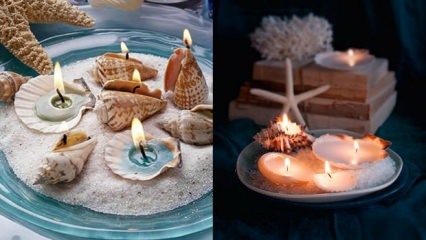 Изработка на свещници от миди