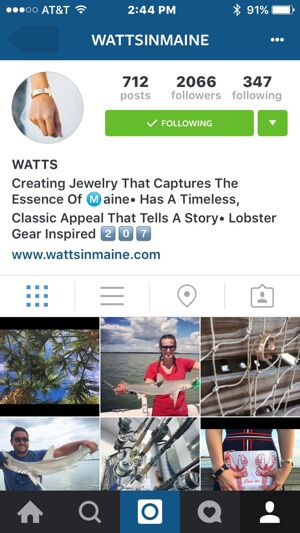 пример за брандиране на профил в instagram