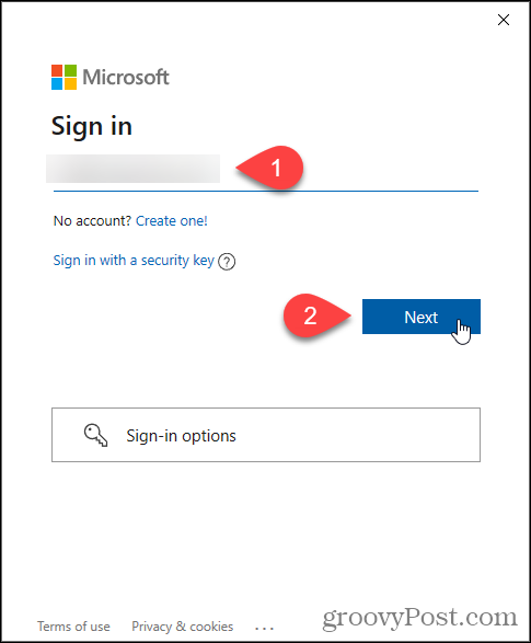 Въведете имейл на Microsoft за Windows Insider Program
