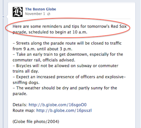 Бостън глобус ред сокс парад пост