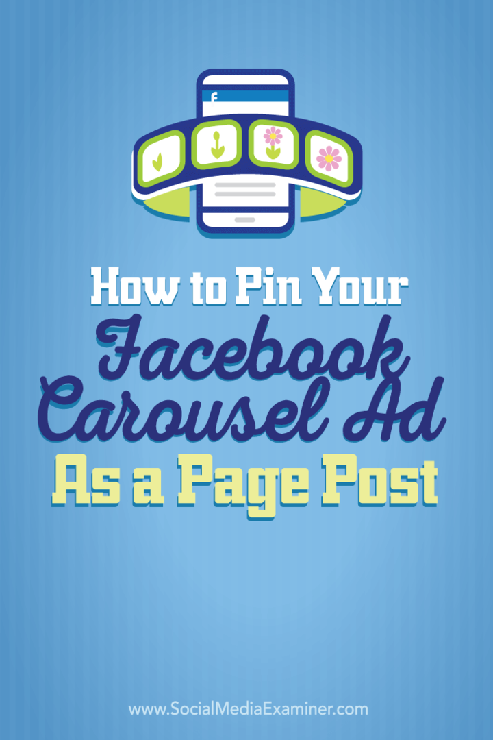 Как да закачите рекламата си във въртележка във Facebook като публикация на страница: Проверка на социалните медии