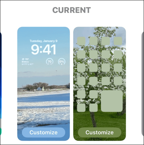 Промяна на тапети на началния и заключен екран на iPhone