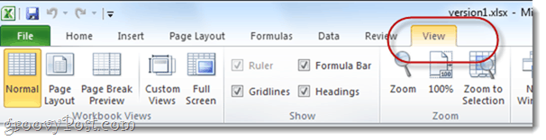 вижте опциите превъзхождат електронните таблици Office 2010