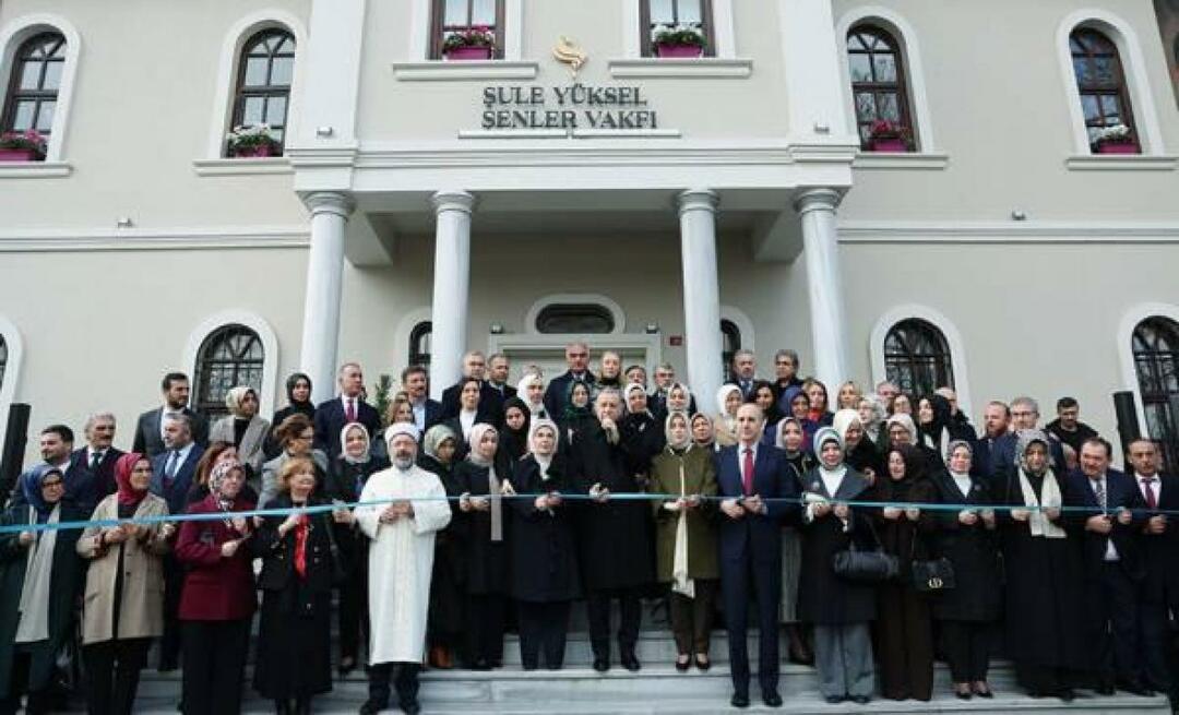 Служебната сграда на фондация Şule Yüksel Şenler беше открита под ръководството на президента Ердоган