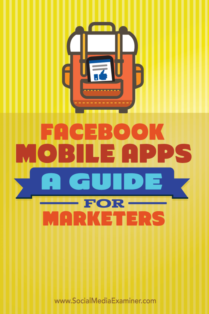управлявайте маркетинга с facebook мобилни приложения