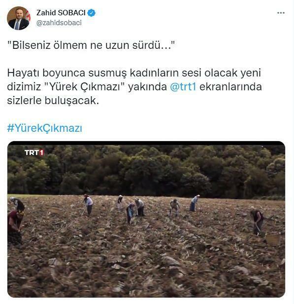 Генералният мениджър на TRT Захид Собачъ сподели в профила си в социалните мрежи