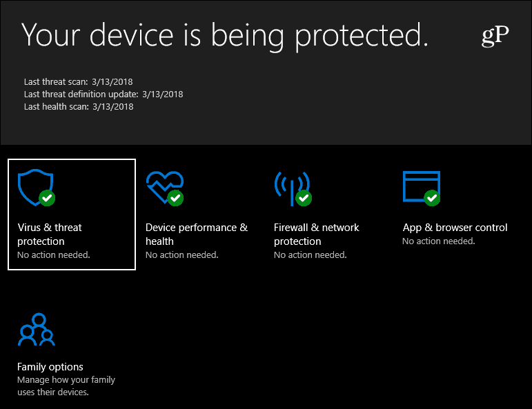 Защита на Windows Defender Windows 10