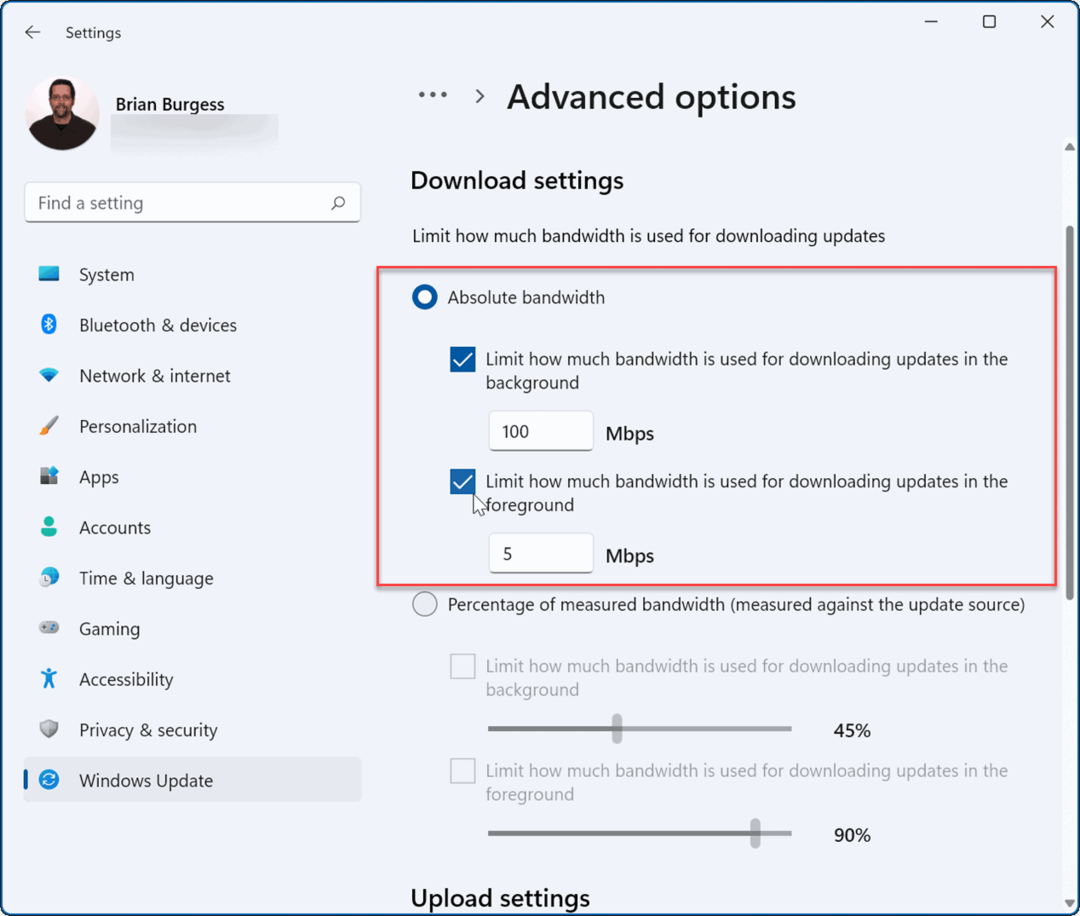 ограничаване на честотната лента, коригиране на бавен интернет на Windows 11