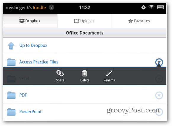 Dropbox Управление на файлове