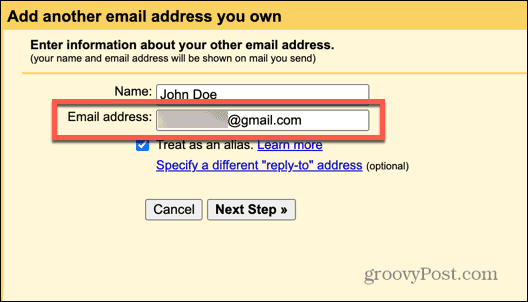 gmail псевдоним имейл