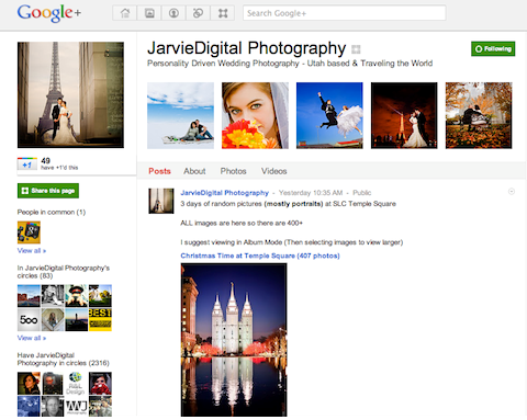 jarvie google + страница