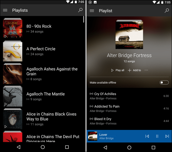 Groove Music на Android