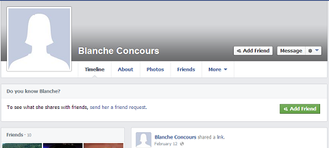 профил на facebook blanche concours
