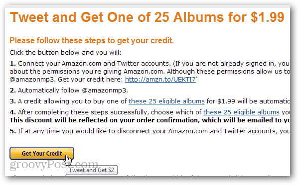 Amazon предлага 7 долара + отстъпка за 25 различни MP3 албуми за туит