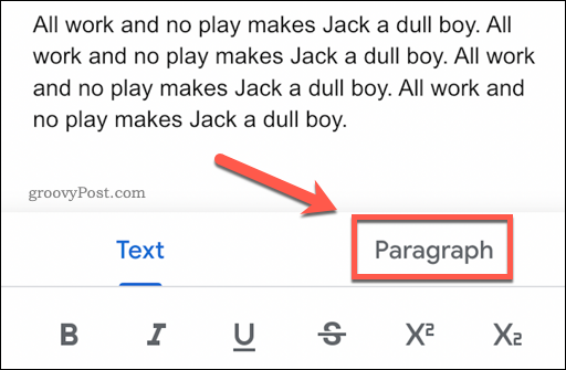 Форматиране на текст по параграф в Google Документи