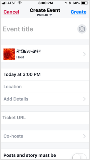 настройте събитие с приложението Facebook Local
