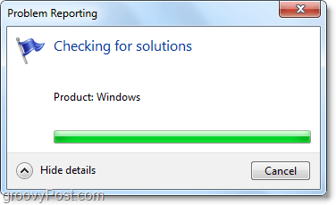 Windows 7 автоматично ще се свърже и ще търси проблеми
