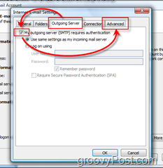 Конфигурирайте Outlook 2007 за акаунт на GMAIL IMAP