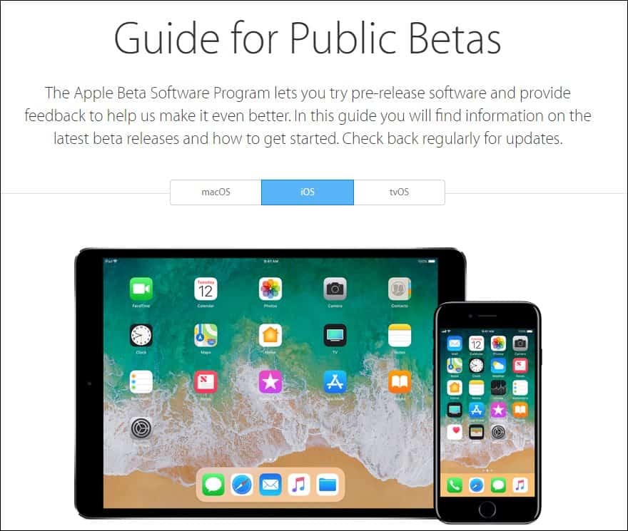 Apple Ръководство за обществени бета версии